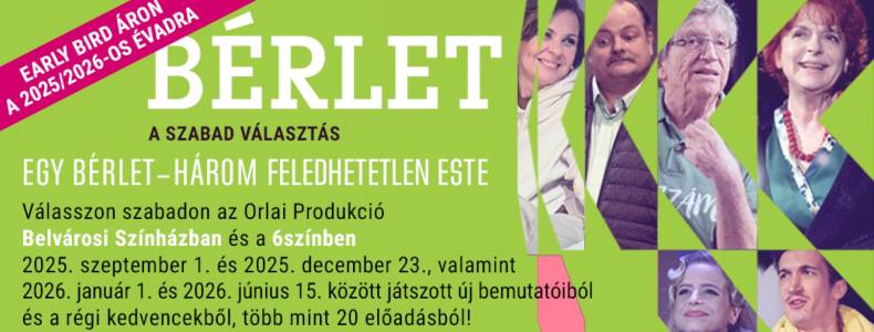 Bérletek Early Bird áron, kedvezménykuponnal